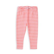 6TLEG 2K: Girls Neon Coral Stripe Legging (1-3 Years)